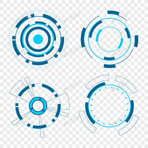 抽象光效媒介象抽象圆形蓝色标志图片