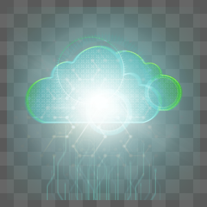 抽象光效科技下雨的绿色明亮云层图片