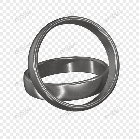 复古银色婚礼戒指图片