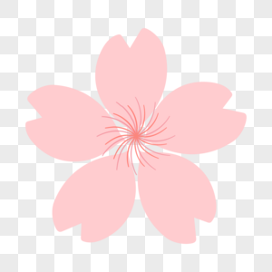 可爱粉色樱花剪纸抽象剪贴画图片