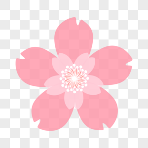 手绘粉色樱花花朵图片