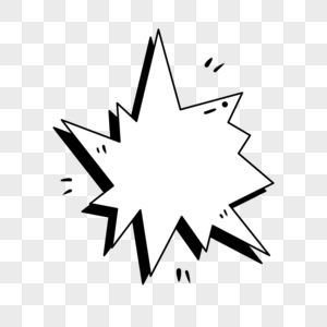 黑白涂鸦手绘爆炸气泡框高清图片彩色爆炸图案高清图片卡通爆炸灯涂鸦