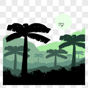 椰林植被景观图片