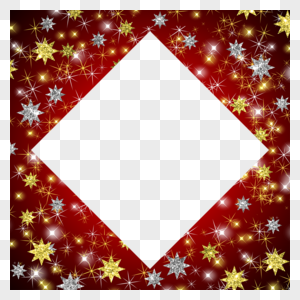 光效星星facebook红色方形镂空边框高清图片