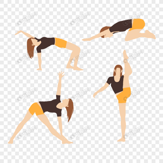 女瑜伽运动姿势图片