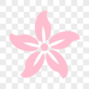 粉色卡通叶片樱花装饰图片