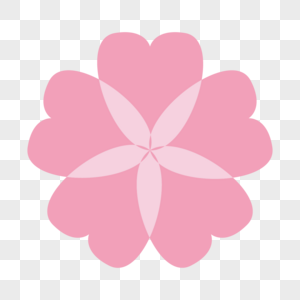 可爱粉色剪纸卡通樱花图片