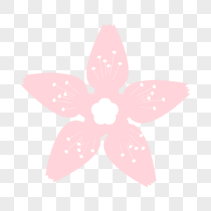 白色线条花蕊粉色樱花花瓣图片