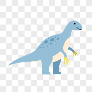 蓝色锋利爪子可爱恐龙图片