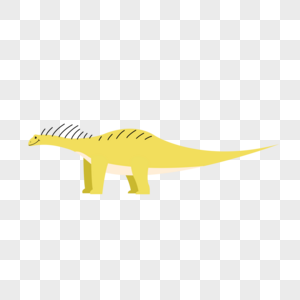 黄色长尾巴可爱恐龙图片