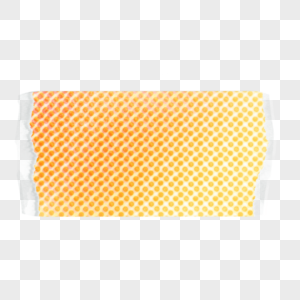 黄色橙色渐变形状卡通胶带贴纸图片