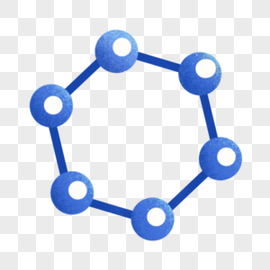 科学教育元素卡通六边形图片