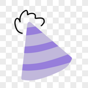 紫色条纹帽子抽象线条动物涂鸦图片