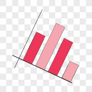 科学教育元素红色粉色数据条图片