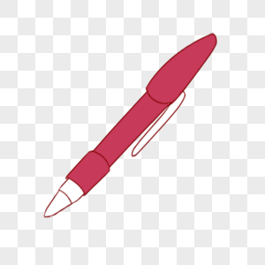 科学教育元素红色钢笔图片