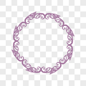 紫色简单花纹图案花环图片