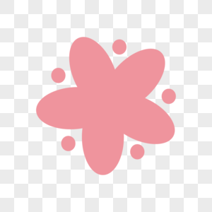 简约粉色五瓣花瓣花朵图片
