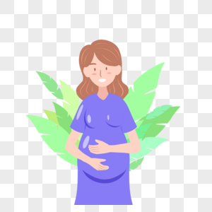 母亲节怀孕女叶片图片