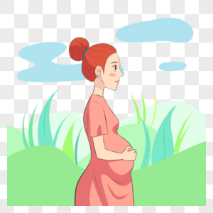 母亲节怀孕女风景图片