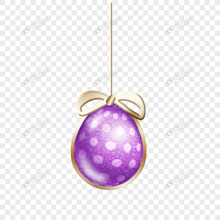 紫色复活节彩蛋挂饰图片