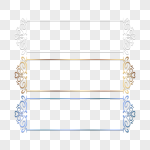 金属质感花纹边框装饰图片