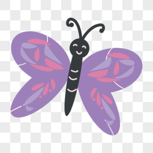 矢量紫色蝴蝶装饰图片
