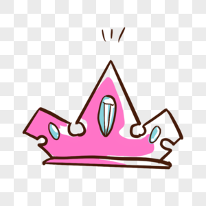 粉色线稿线条宝石皇冠图片