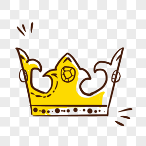黄色宝石线稿皇冠图片