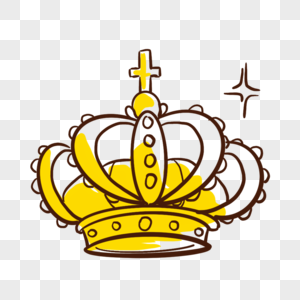 黄色华丽宝石线稿皇冠图片