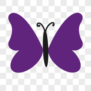 紫色蝴蝶昆虫装饰图形图片