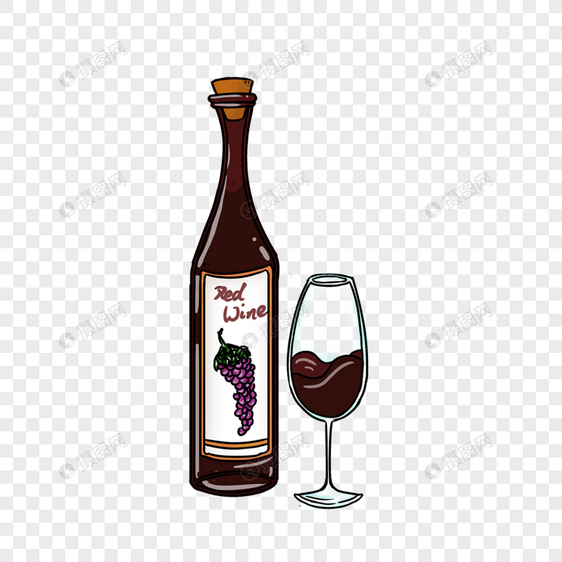 红酒酒瓶瓶子图片