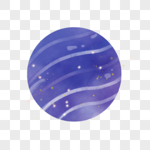 紫色水彩星球图片