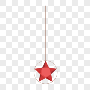 柬埔寨新年红色五角星挂坠图片