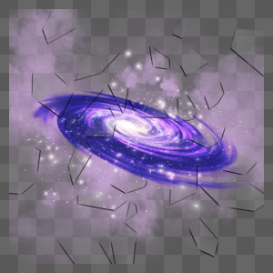 紫色太空银河破碎玻璃炸裂图片