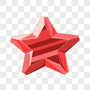 五角星形状红色游戏珠宝宝石图片