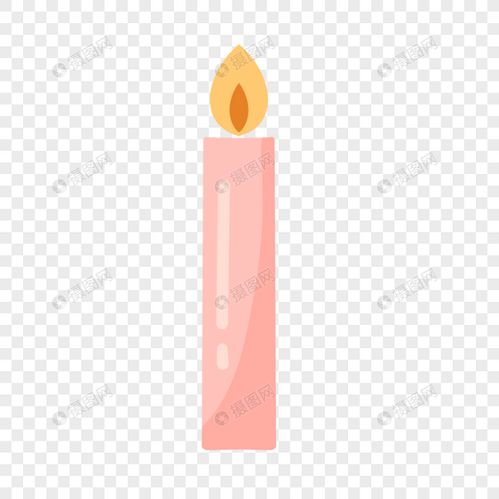纳吾肉孜节明亮的粉色蜡烛图片