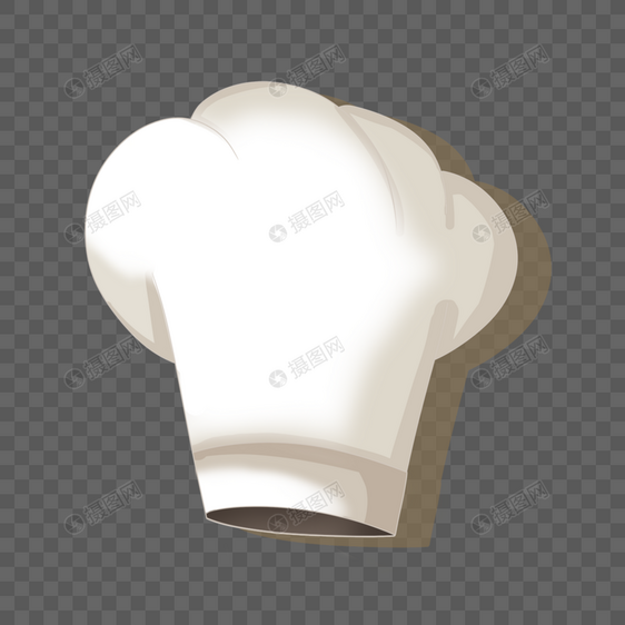 白色高筒卡通厨师帽子图片
