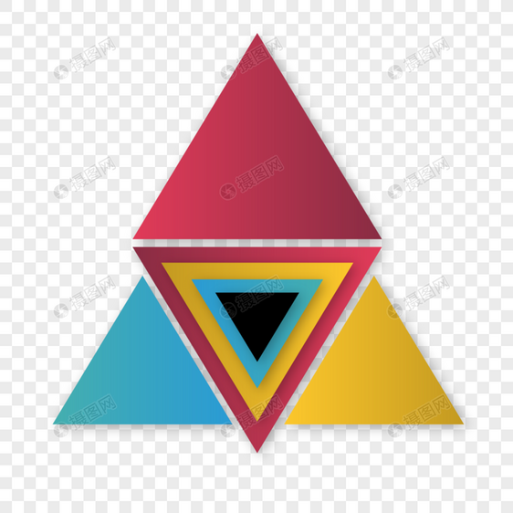 矢量创意三角形块png图像图片