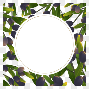创意植物橄榄边框图片