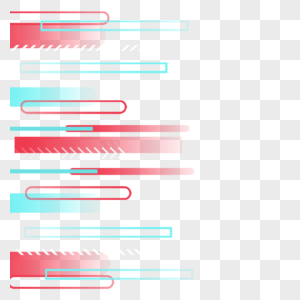 镂空红蓝线条抖音抽象边框图片