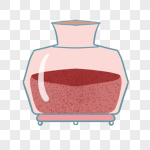 粉红色装满液体的玻璃瓶图片