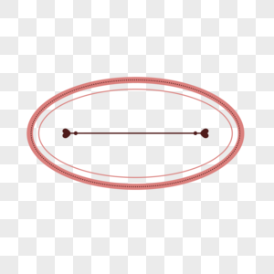 红色椭圆形爱情背景框架图片