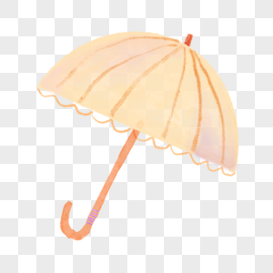 雨伞伞黄色橙色创意可爱高清图片