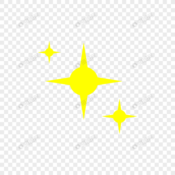 星星黄色三个图片创意图画图片