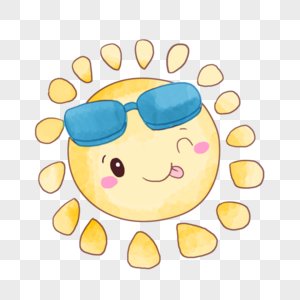 太阳眼镜黄色蓝色广告创意图片