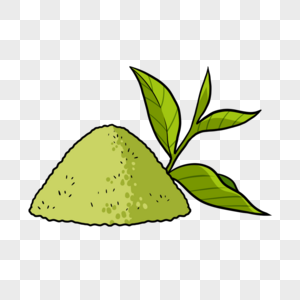 茶粉叶子绿叶绘画绿色图片图片