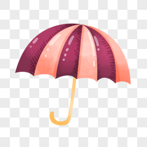 雨伞伞红色橙色图案插图图片