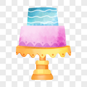 蛋糕支架紫色创意插图图片