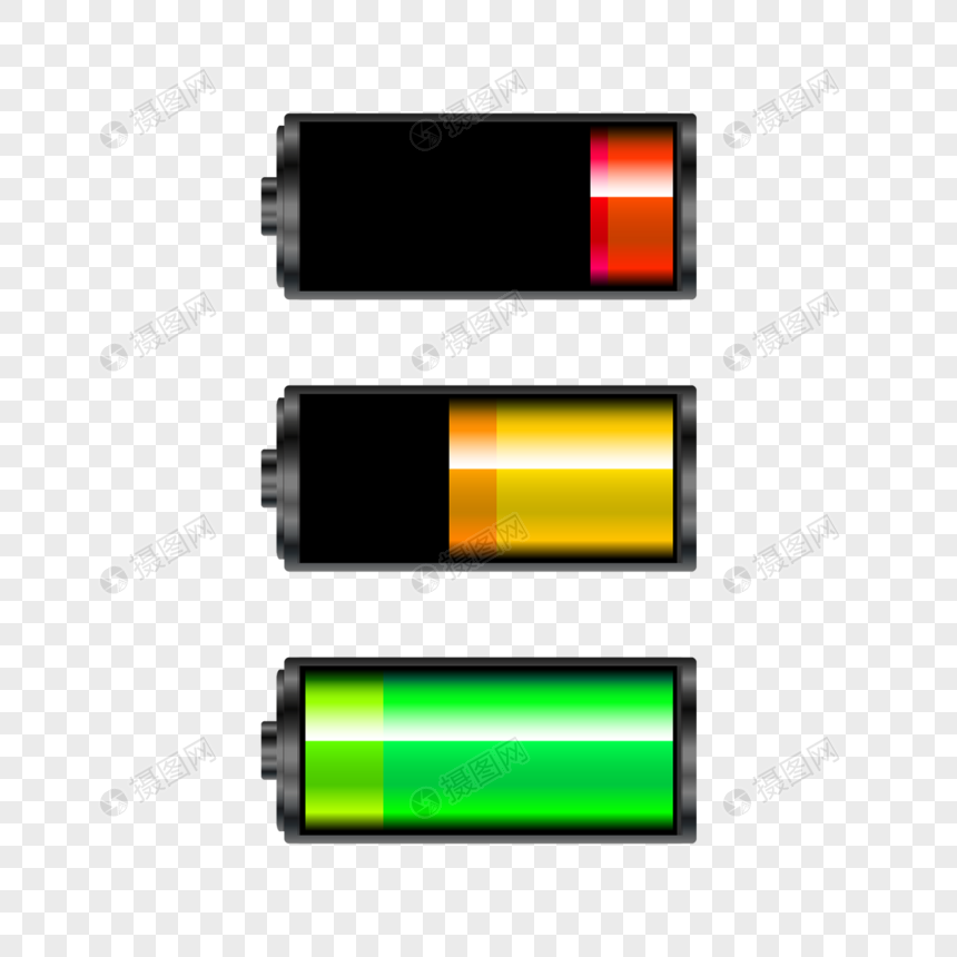 电池立体充电绿色光效能源状态图片
