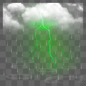雷雨天气闪电绿色抽象图片